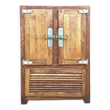 Old butcher's fridge, vintage trade furniture, refrigerator