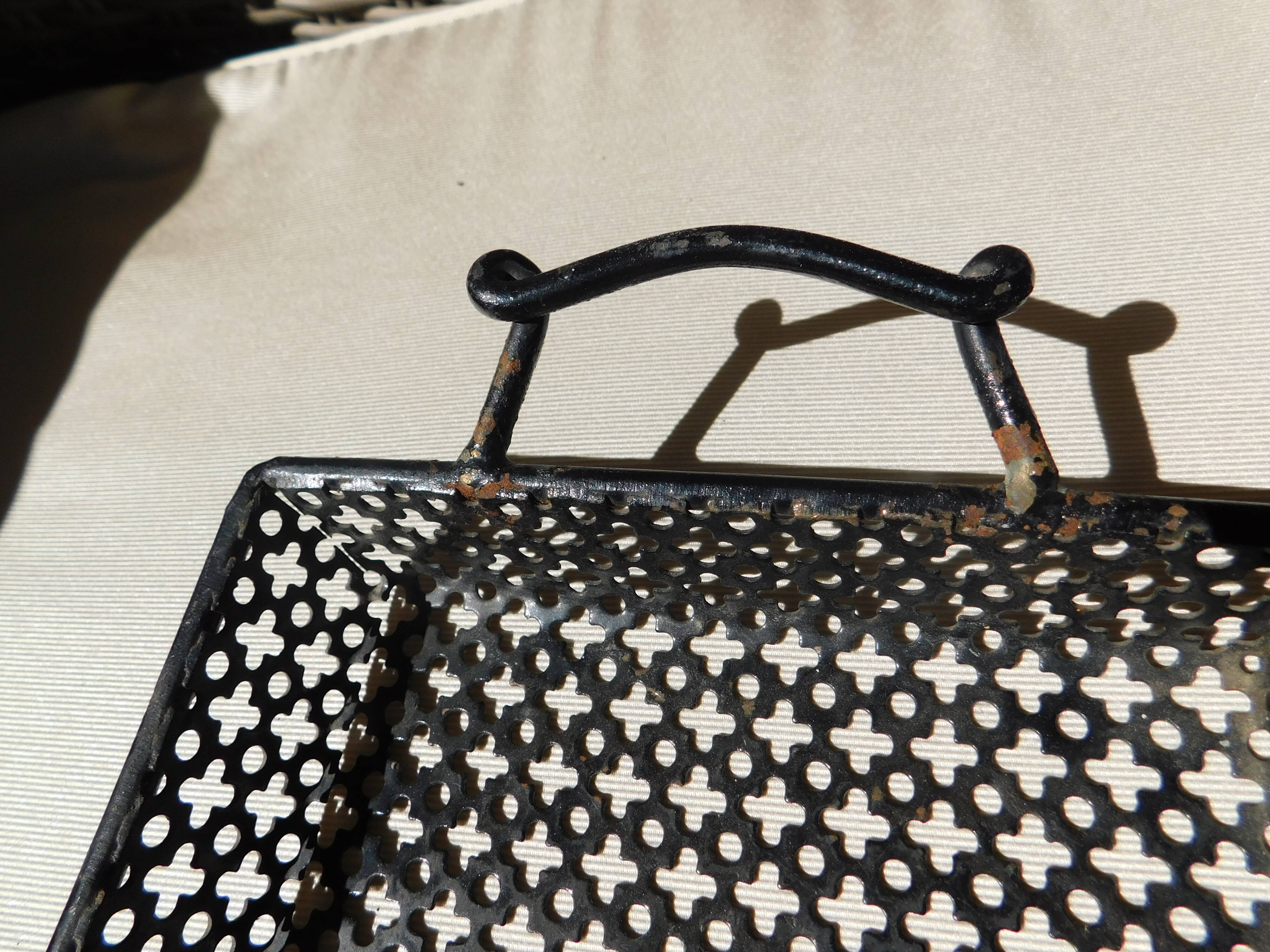 Plate Mathieu Matégot perforated metal