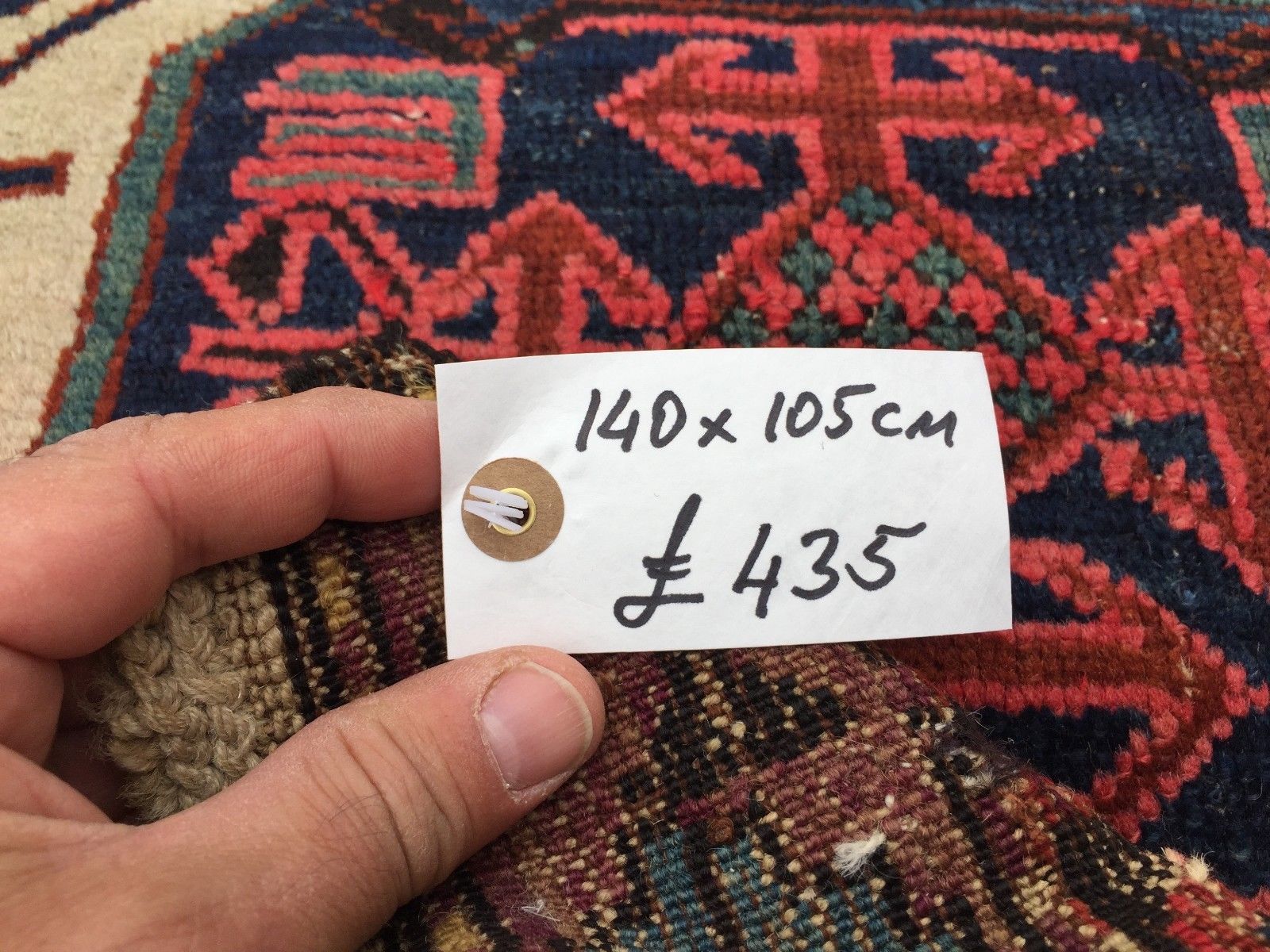 Tapis Kazak en laine oriental fait main 140x105cm