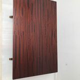 Table basse style empire en bois placage et laiton