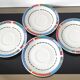 Set of small plates, vintage saucers in porcelain.
