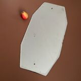 Ancient octagonal mirror beveled and stitched