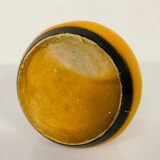 Ceramic art deco vase orange and ocher