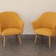 2 fauteuils 1970 velours jaune