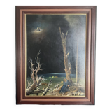 Acrylic on canvas by Jacques Petit signed