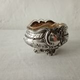 Former silver salt shaker miner punches rock dirt silver and 19th century glass