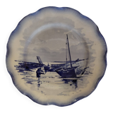 Sarreguemines earthenware plate with Marine decor late 19th century early 20th century