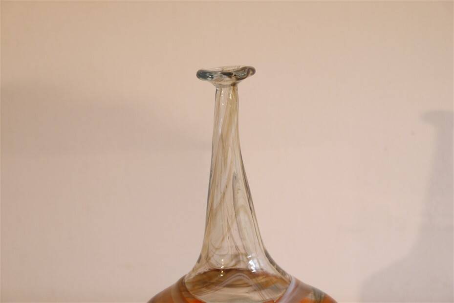Scandinavian glass vase from Flygsfors 1970