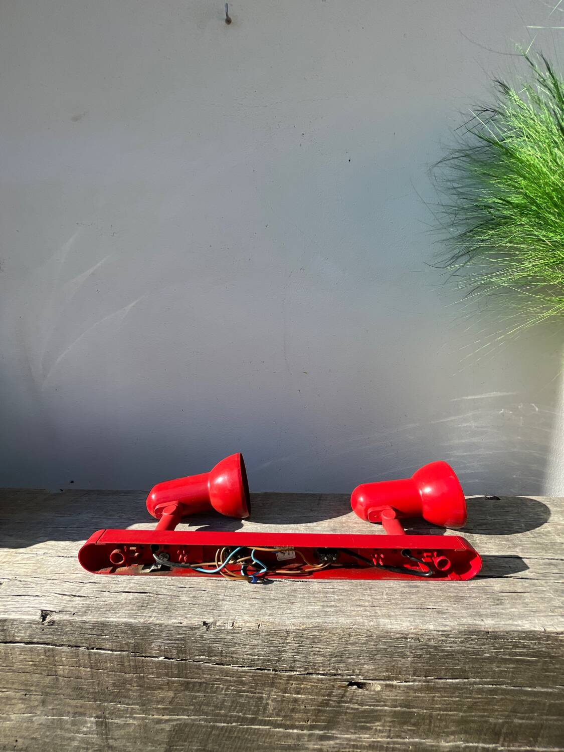 Applique 2 spots orientables en métal rouge