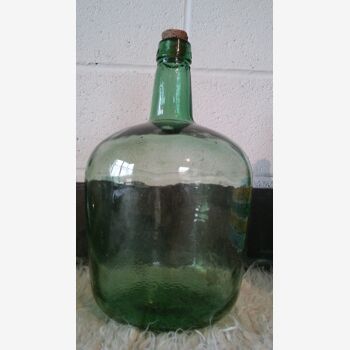 Lady Jeanne, glass, vase, vintage deco, colours, green bottle 50s 60s, Christmas flea market