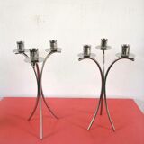 Paire de bougeoirs chandeliers design mikasa h&r