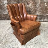 Leather club armchair