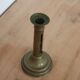 Antique brass push candle holder – vintage patinated candlestick H20 cm
