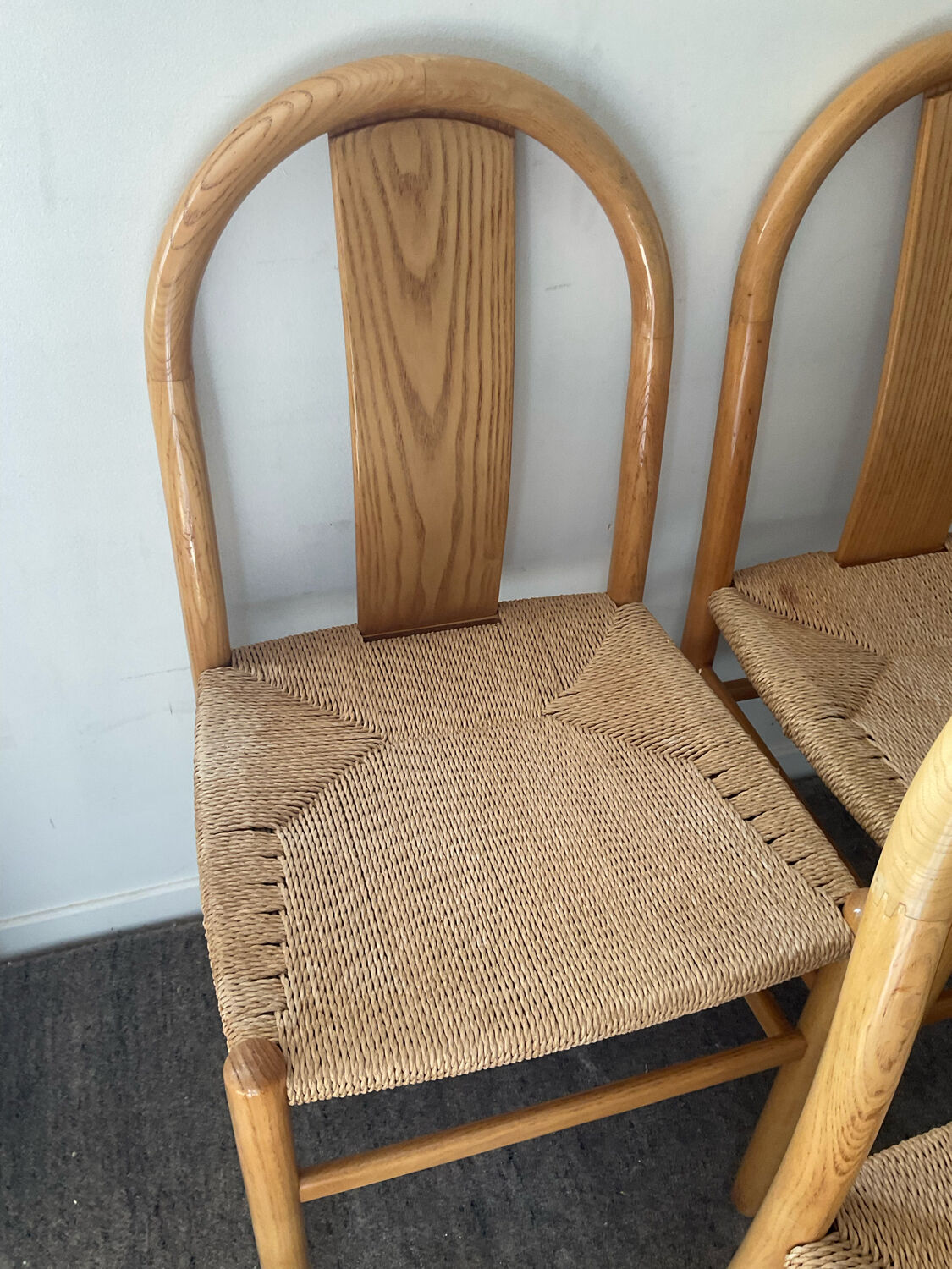 Trio of chairs Annig Sarian for Tisettanta 80s