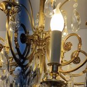 Crystal and bronze chandelier 12 arms of light