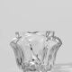 Vase en cristal plein "Tulipe" de Lars Hellsten, pour Orrefors, Suède