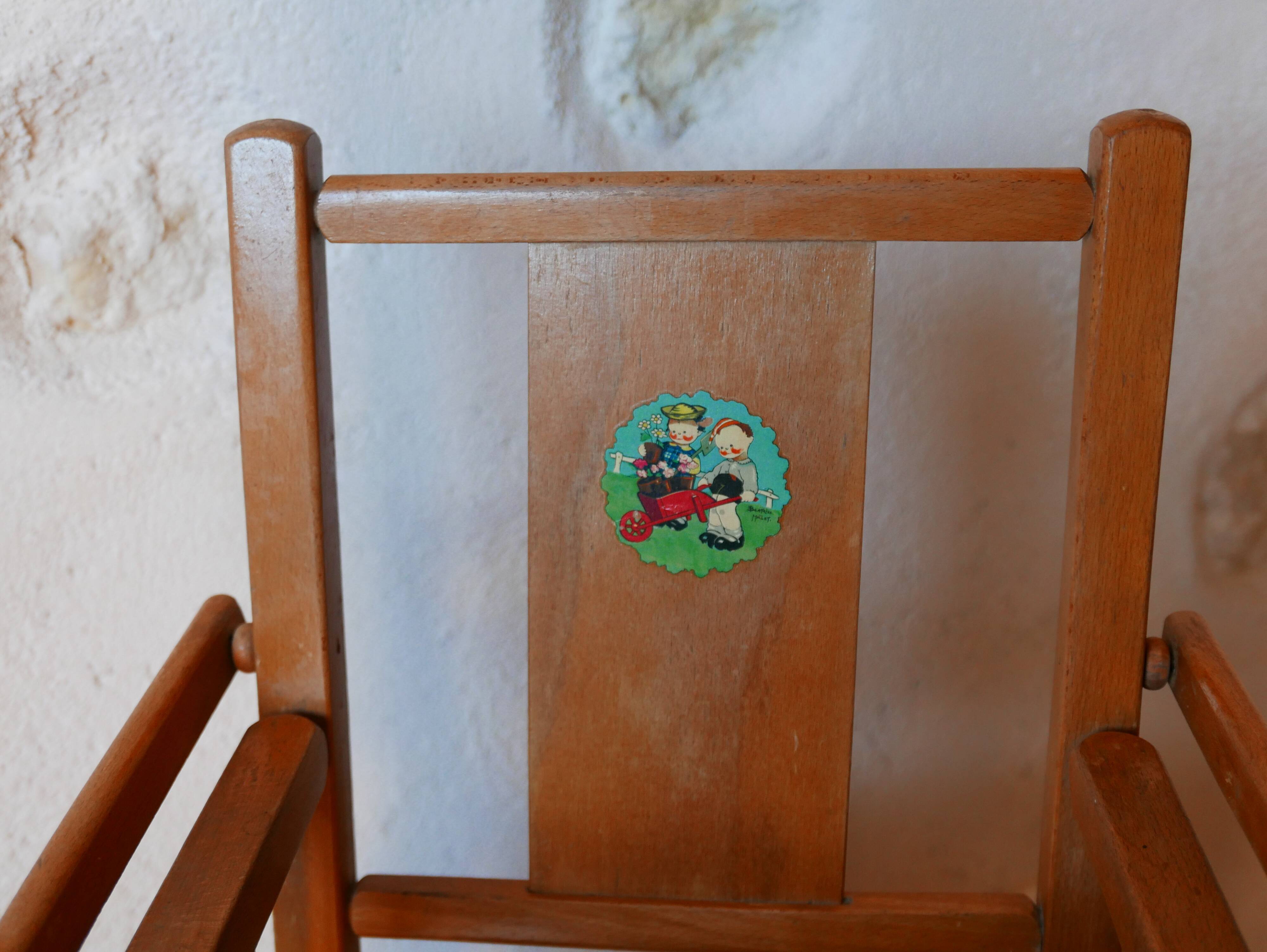 Chair high baby vintage