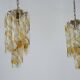 Pair of vintage Torciglione Murano glass chandelier by Mazzega. Italy 1970s