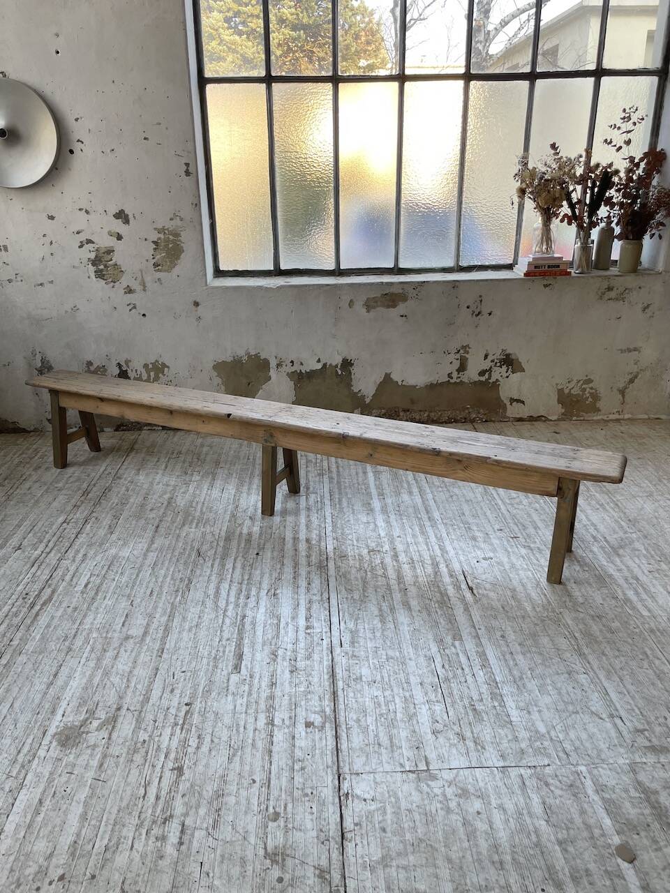 XL pine and oak bench 280 cm