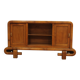 Art Deco Walnut TV Stand, 1950s, Mid-Century Modern Style