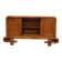 Art Deco Walnut TV Stand, 1950s, Mid-Century Modern Style