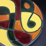 Abstract decorative dish in bright colors