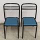 Pair of restored Jean Pauchard Tolix chairs, 1960s