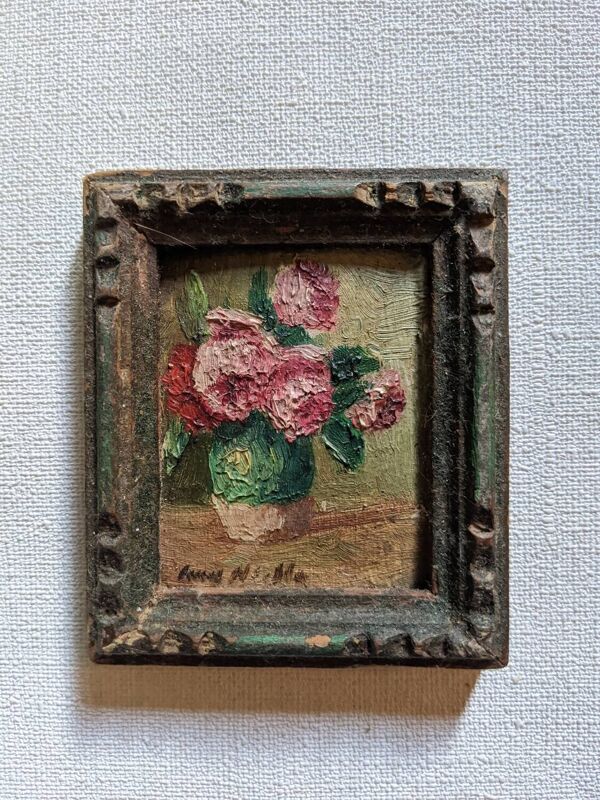 Tableau miniature nature morte décoration campagne