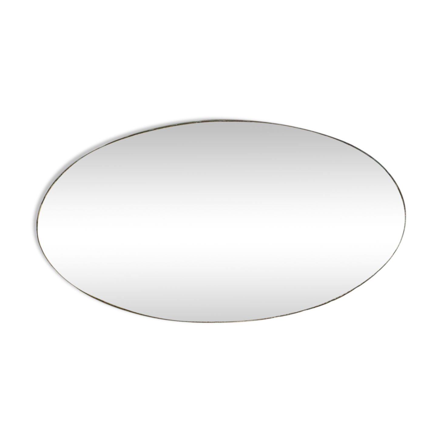 Beveled oval mirror