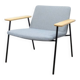 Fauteuil lounge Inclass Xail en tissu bleu