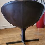 Zanotta Hillroad armchair by Christophe Pillet brown leather Italy 1990 Modern