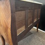 Curved marquetry commode – marble top