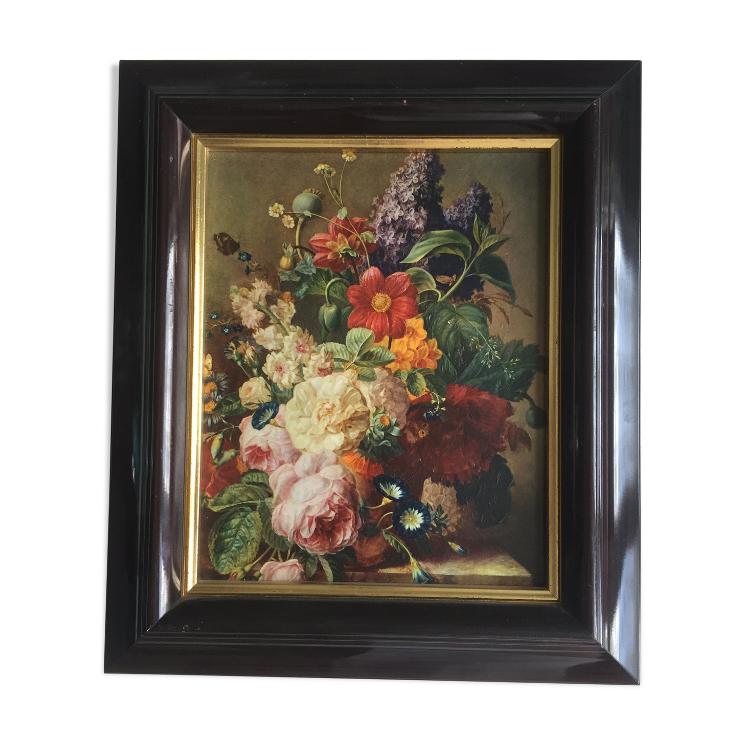 Huile sur toile bouquet de fleurs