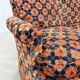 "Maximalist" 3-Seater Sofa 70s – Cut Velvet & Feathers