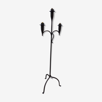 Vintage wrought iron floor lamp