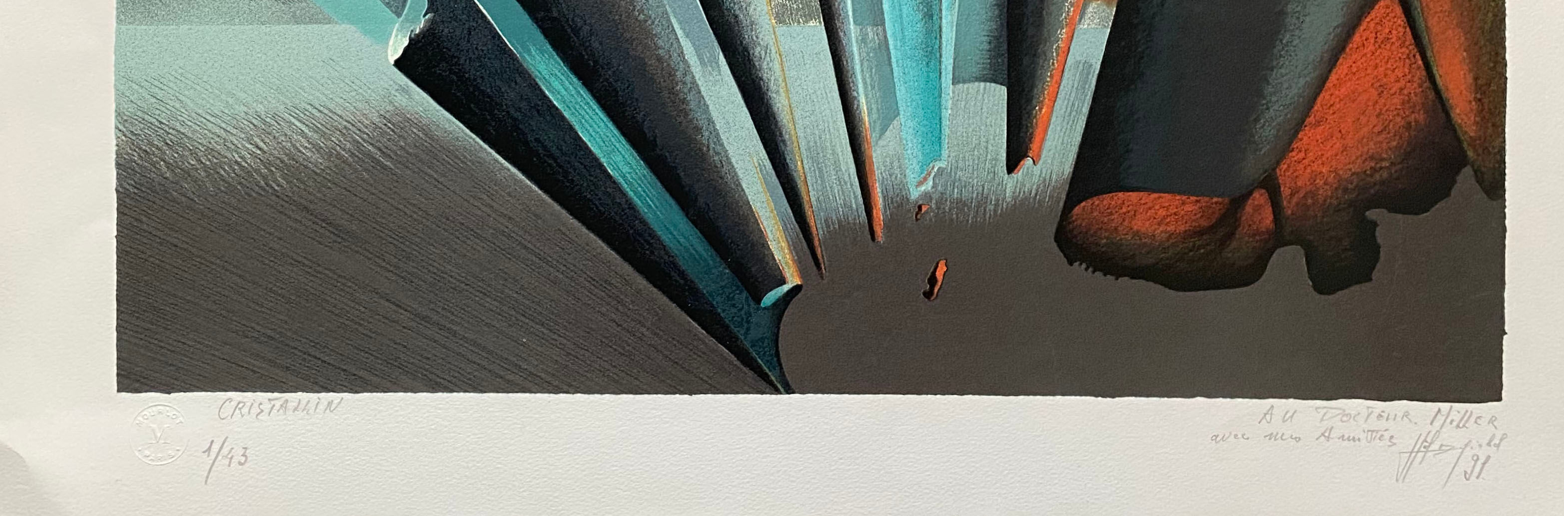 "Cristallin" lithograph by Michel Hild