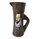 Vintage ceramic pitcher with wood effect, 1950s Vallauris?