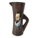 Vintage ceramic pitcher with wood effect, 1950s Vallauris?