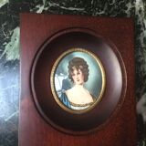 Miniature on ivory - young woman Empire era - Signed Jan