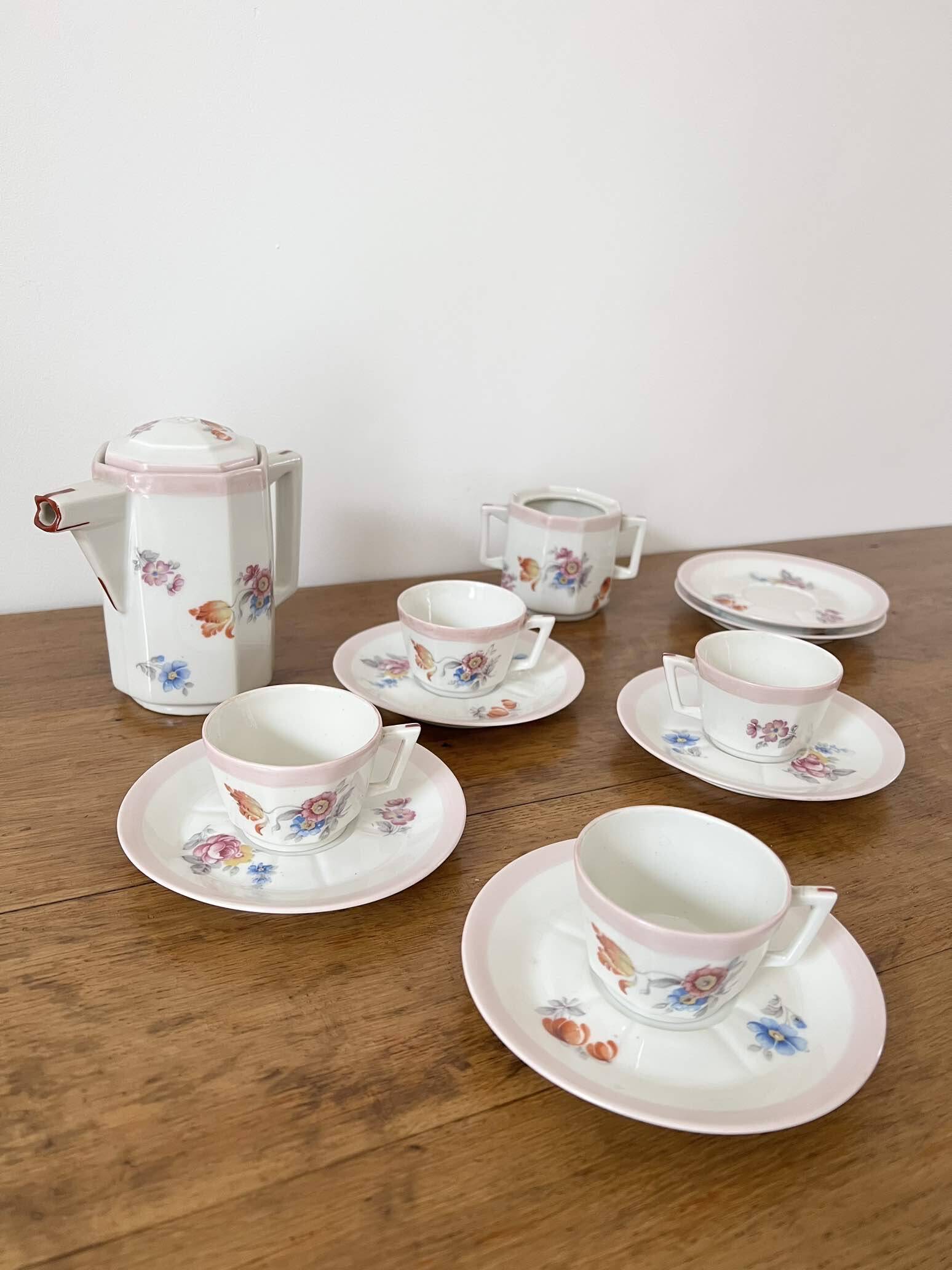 Antique Limoges porcelain dinnerette