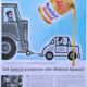 Framed vintage mobil ad print by Raymond Savignac, 1954