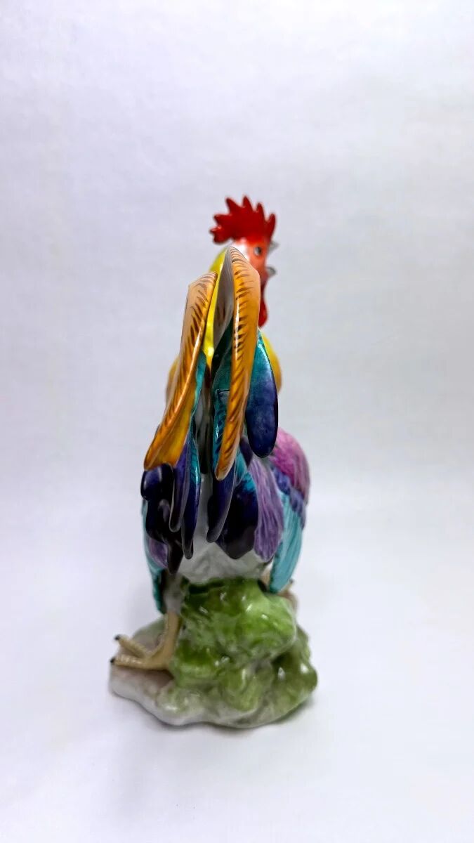 Limoges, large artistic porcelain rooster