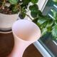 44 cm opaline vase - Pink "nymph's thigh" - 70s