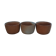 Three ramekins in glazed sandstone - vintage