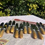 Set of 12 Antique Art Nouveau Table Knives - Tableware