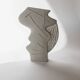 Vintage 1970s studio ceramic vase, stoneware with an abstract openwork shape.