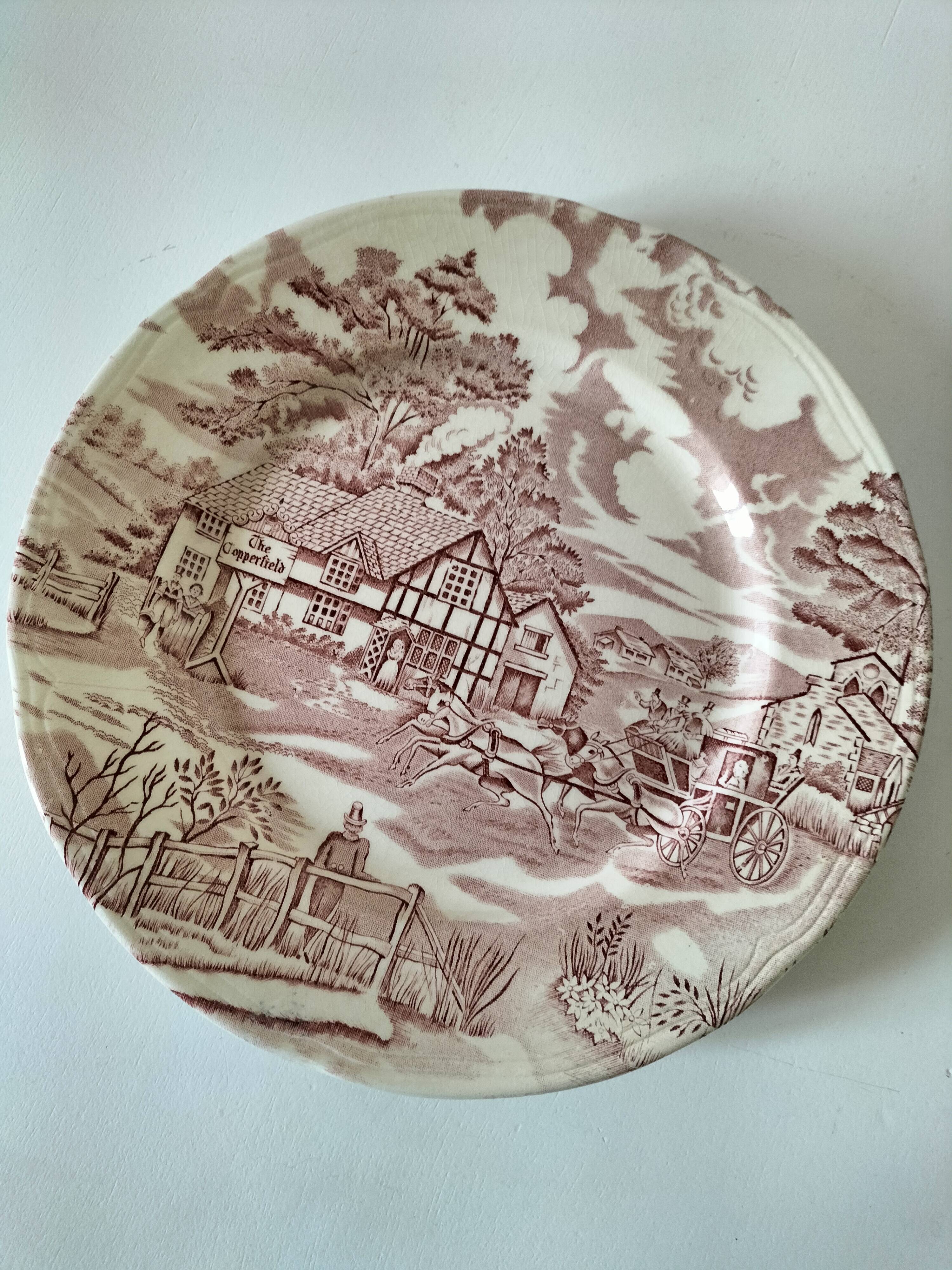 4 Lunéville & Ironstone plates – English Style decor