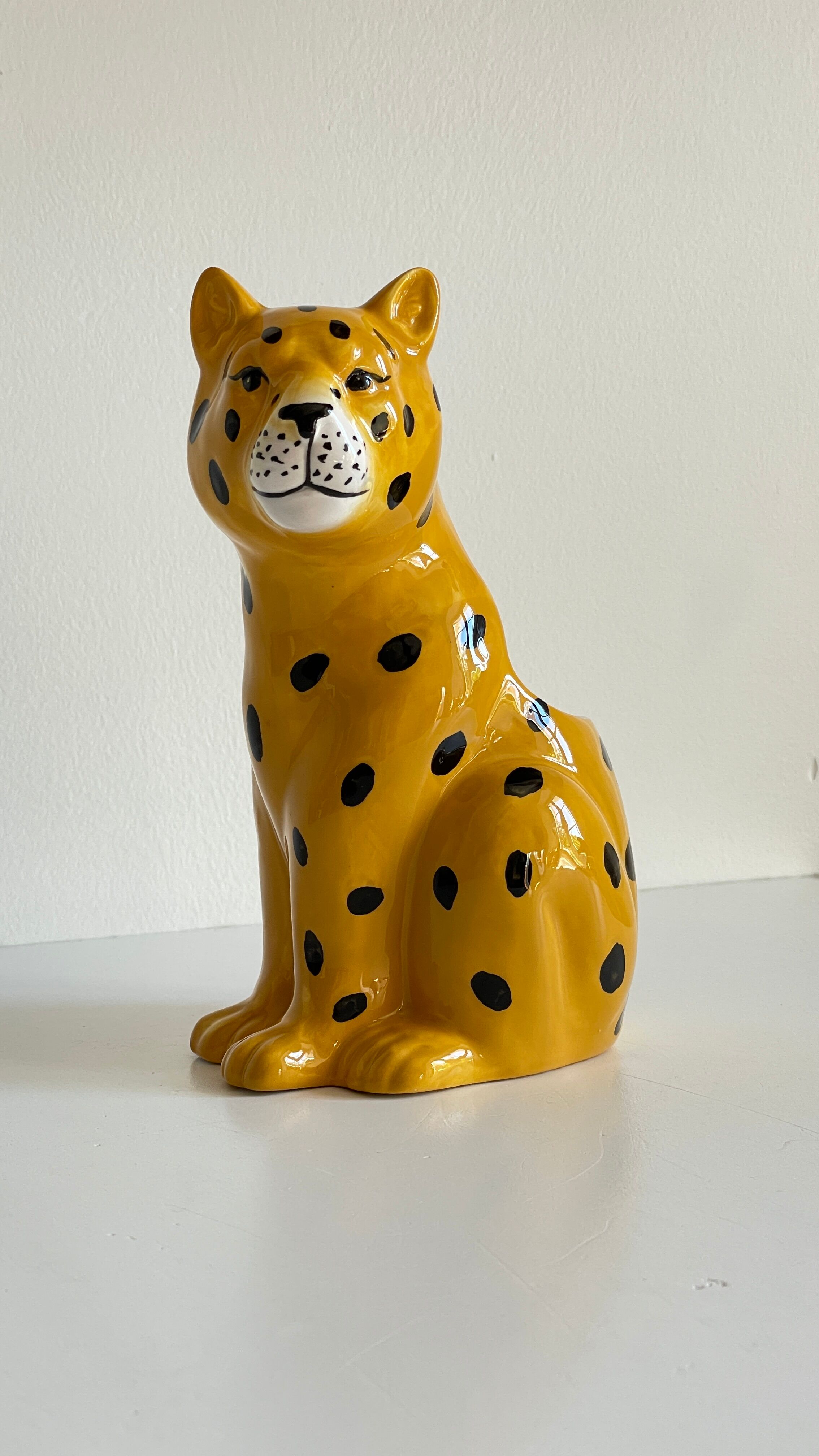 Pot leopard ceramic cache vintage