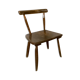 Brutalist primitive style wooden chair