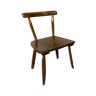 Brutalist primitive style wooden chair